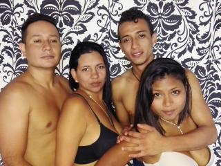 LatinXGpFoursome - Web cam hard with a 4 way 