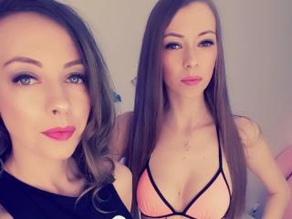 HottestLezbys - Webcam live hard with a scrawny Girl on girl 
