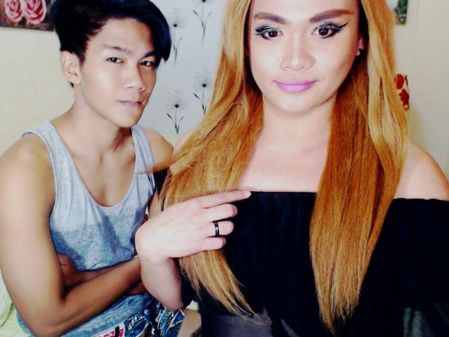 TwoAsianWildSexTs - Web cam hot with this Transgender couple 