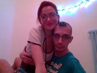 Lesfr - Webcam xXx with this shaved intimate parts Female and male couple 