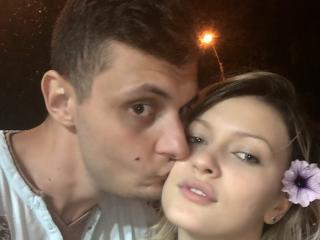 SophieandBubu - Web cam hot with a brown hair Female and male couple 