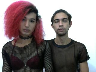 Twobigdickx - Live chat sex with this gaunt Cross-sexual couple 