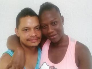 EbonyAndBoyHot - Webcam nude with this shaved pubis Female and male couple 