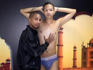 DusttinXDuke - Show live hard with a charcoal hair Gay couple 