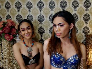 TwoLovelyShemales - Web cam exciting with a asian Transsexual couple 