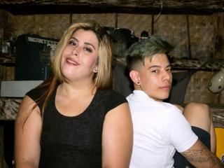 DahianaXJames - Chat cam exciting with this latin american Female and male couple 