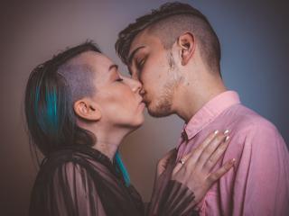JordanUna - Webcam live hard with a shaved intimate parts Female and male couple 